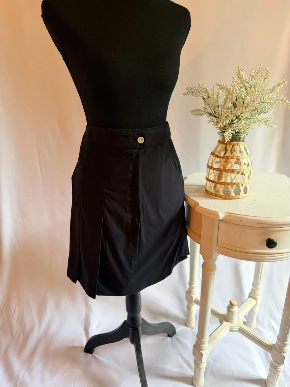 Lauren Ralph Lauren Black Mini Skort with Front Button size 16